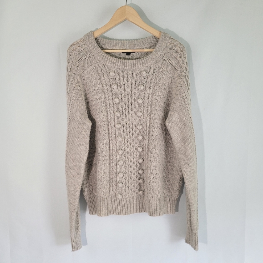 J. Crew Gray Lambswool Blend Crewneck Long Sleeve Pullover Sweater Size XL